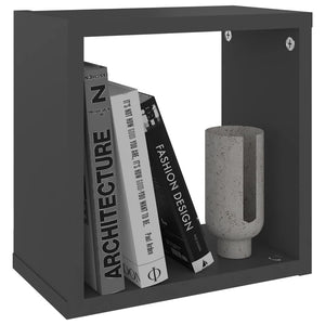 Ράφια Κύβοι Τοίχου 6 τεμ. Γκρι 26 x 15 x 26 εκ.