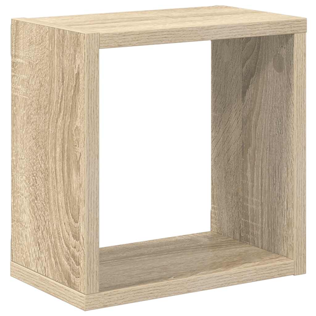 Ράφια Κύβοι Τοίχου 2 τεμ. Sonoma Δρυς 26 x 15 x 26 εκ.
