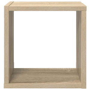 Ράφια Κύβοι Τοίχου 2 τεμ. Λευκό / Sonoma Δρυς 26 x 15 x 26 εκ.