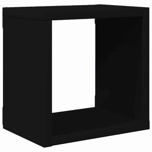 Ράφια Κύβοι Τοίχου 6 τεμ. Μαύρα 22 x 15 x 22 εκ.