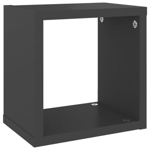 Ράφια Κύβοι Τοίχου 4 τεμ. Γκρι 22 x 15 x 22 εκ.
