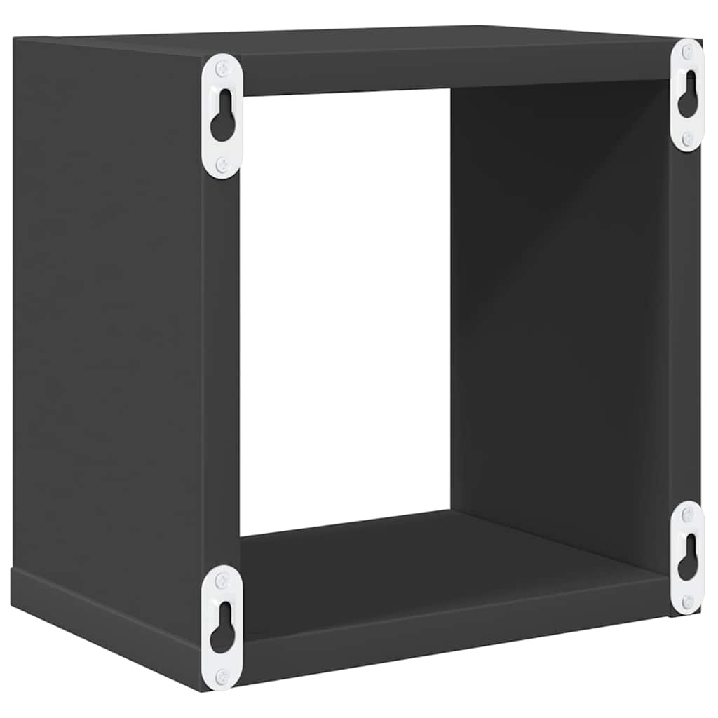 Ράφια Κύβοι Τοίχου 6 τεμ. Γκρι 22 x 15 x 22 εκ.