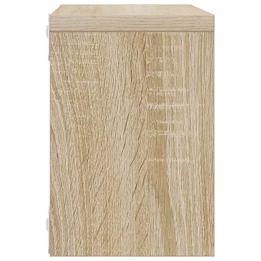 Ράφια Κύβοι Τοίχου 2 τεμ. Sonoma Δρυς 22 x 15 x 22 εκ.