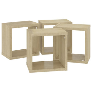 Ράφια Κύβοι Τοίχου 4 τεμ. Sonoma Δρυς 22 x 15 x 22 εκ.