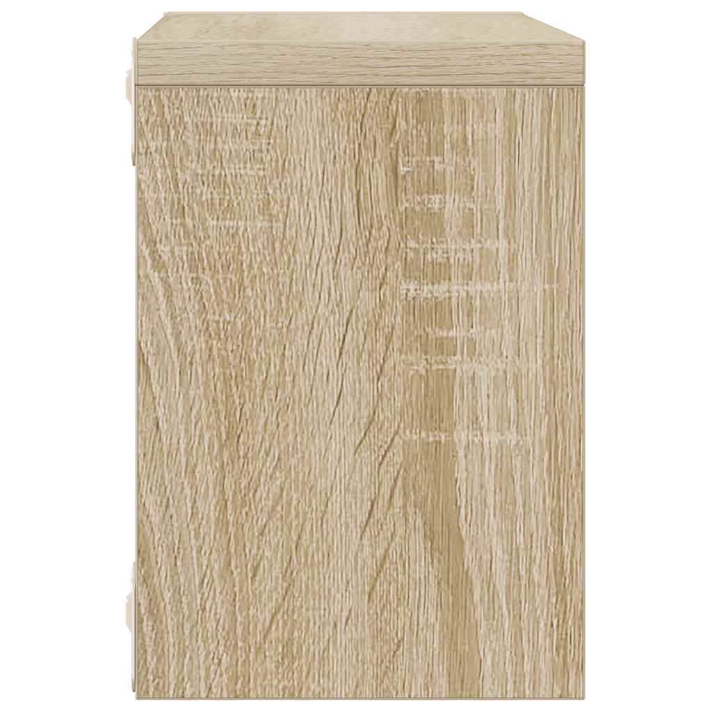Ράφια Κύβοι Τοίχου 4 τεμ. Sonoma Δρυς 22 x 15 x 22 εκ.