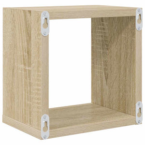 Ράφια Κύβοι Τοίχου 4 τεμ. Sonoma Δρυς 22 x 15 x 22 εκ.