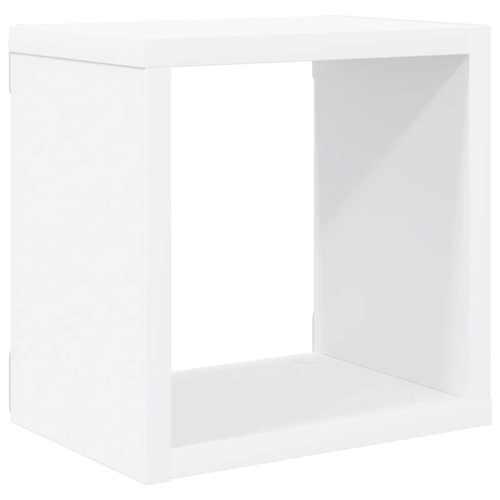 Ράφια Κύβοι Τοίχου 2 τεμ. Λευκά / Sonoma Δρυς 22 x 15 x 22 εκ.