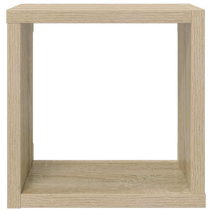Ράφια Κύβοι Τοίχου 2 τεμ. Λευκά / Sonoma Δρυς 22 x 15 x 22 εκ.