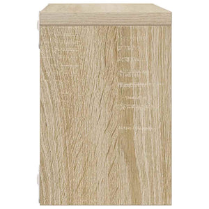 Ράφια Κύβοι Τοίχου 2 τεμ. Λευκά / Sonoma Δρυς 22 x 15 x 22 εκ.