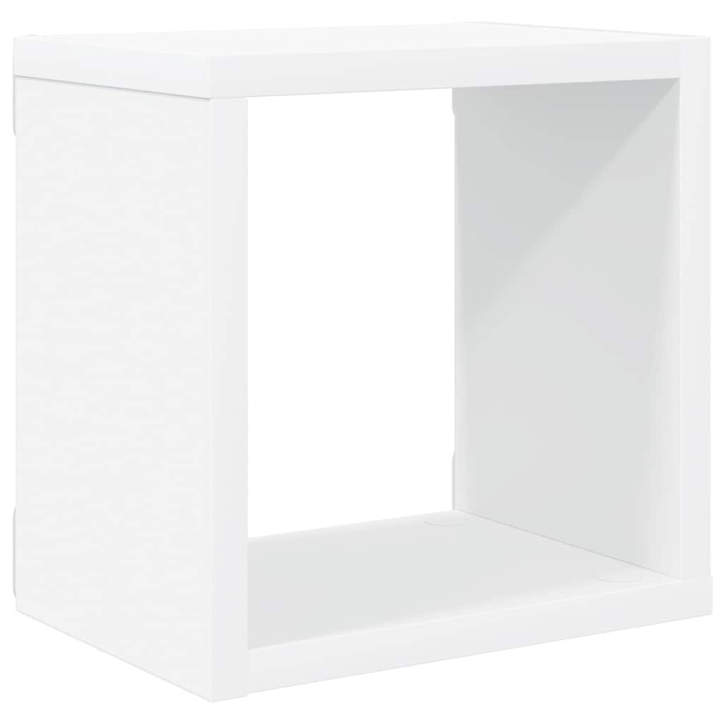 Ράφια Κύβοι Τοίχου 6 τεμ. Λευκά / Sonoma Δρυς 22 x 15 x 22 εκ. - Pakobazaar