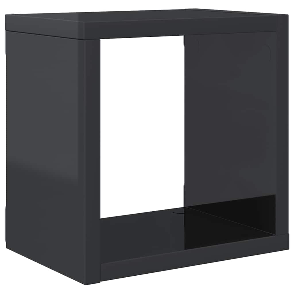 Ράφια Κύβοι Τοίχου 6 τεμ. Γυαλιστερό Γκρι 22 x 15 x 22 εκ.
