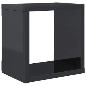 Ράφια Κύβοι Τοίχου 6 τεμ. Γυαλιστερό Γκρι 22 x 15 x 22 εκ.
