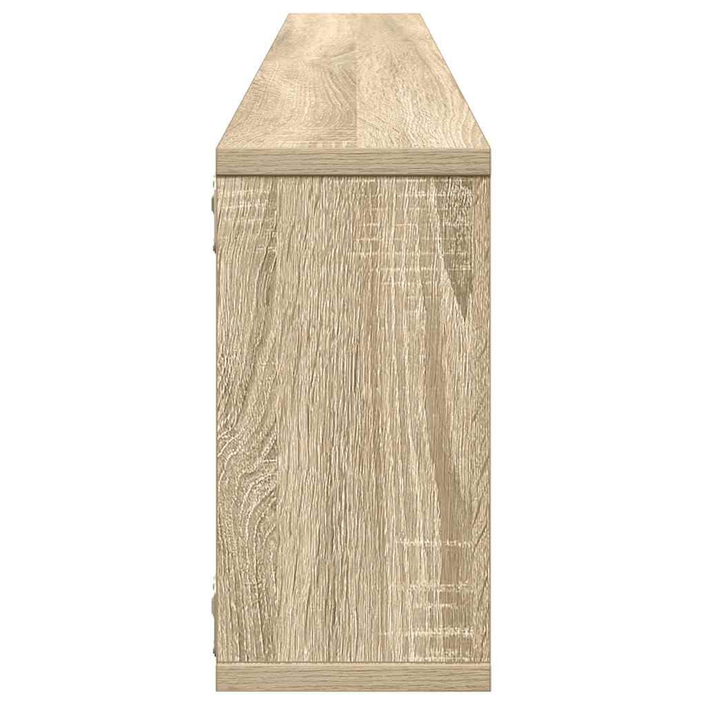 Ράφια Κύβοι Τοίχου 2 τεμ. Sonoma Δρυς 100x15x30 εκ. Επεξ. Ξύλο - Pakobazaar