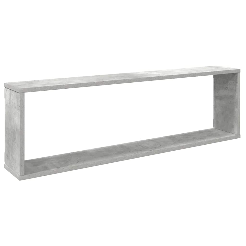 Ράφια Κύβοι Τοίχου 2 τεμ. Γκρι Σκυρ. 100x15x30 εκ. Επεξ. Ξύλο - Pakobazaar