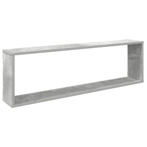 Ράφια Κύβοι Τοίχου 2 τεμ. Γκρι Σκυρ. 100x15x30 εκ. Επεξ. Ξύλο - Pakobazaar