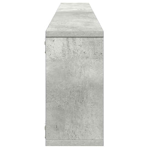 Ράφια Κύβοι Τοίχου 2 τεμ. Γκρι Σκυρ. 100x15x30 εκ. Επεξ. Ξύλο - Pakobazaar