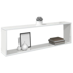 Ράφια Κύβοι Τοίχου 4 τεμ. Γυαλ. Λευκό 100x15x30 εκ. Επεξ. Ξύλο - Pakobazaar