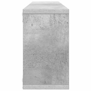 Ράφια Κύβοι Τοίχου 2 τεμ. Γκρι Σκυρ. 80x15x26,5 εκ. Επεξ. Ξύλο