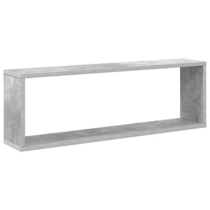 Ράφια Κύβοι Τοίχου 4 τεμ. Γκρι Σκυρ. 80x15x26,5 εκ. Επεξ. Ξύλο - Pakobazaar
