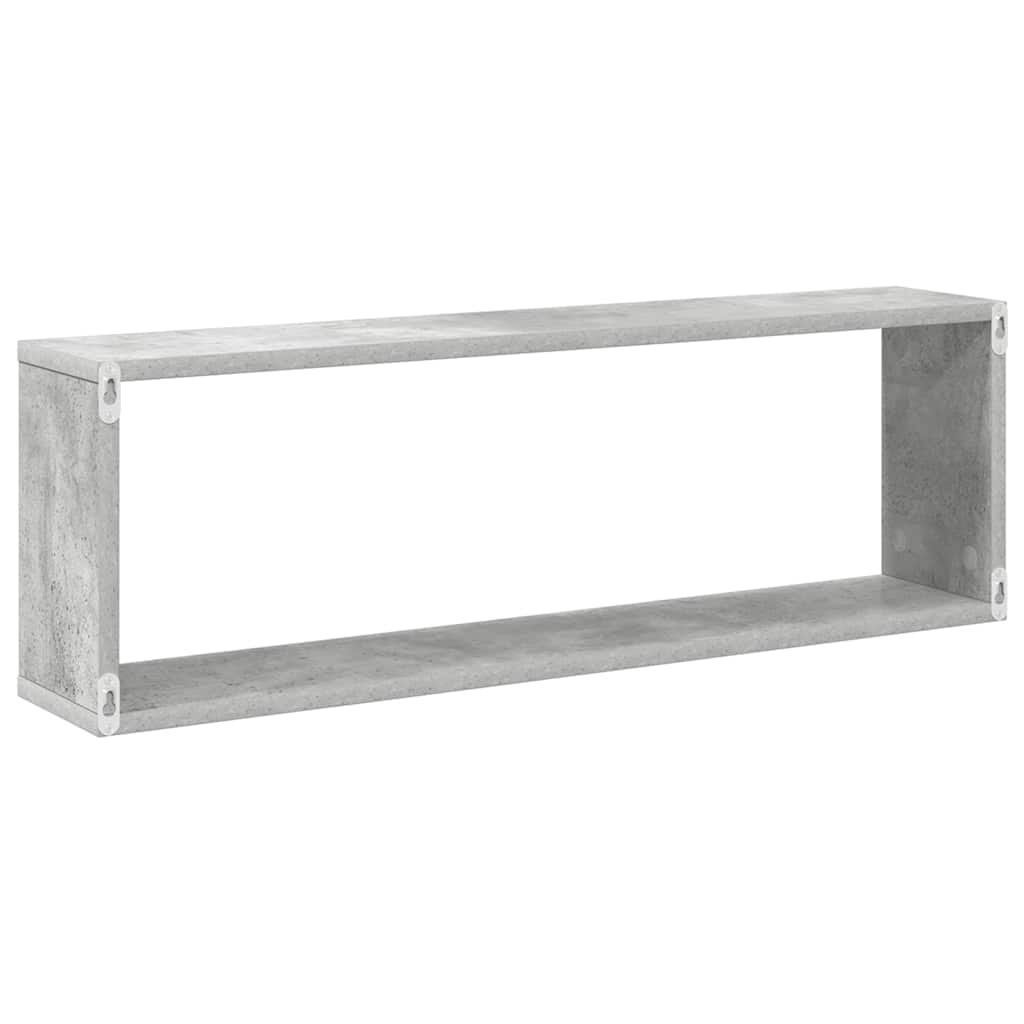 Ράφια Κύβοι Τοίχου 6 τεμ. Γκρι Σκυρ. 80x15x26,5 εκ. Μοριοσανίδα