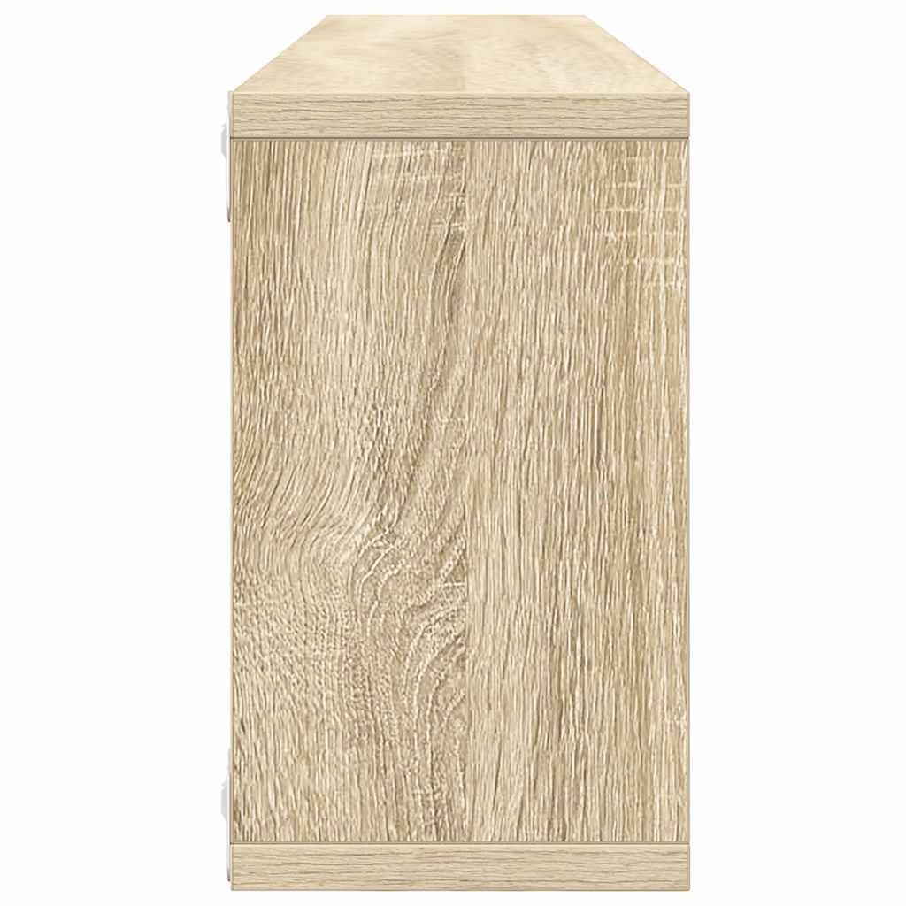 Ράφια Κύβοι Τοίχου 2 τεμ. Λευκό/Δρυς 80x15x26,5 εκ. Μοριοσανίδα