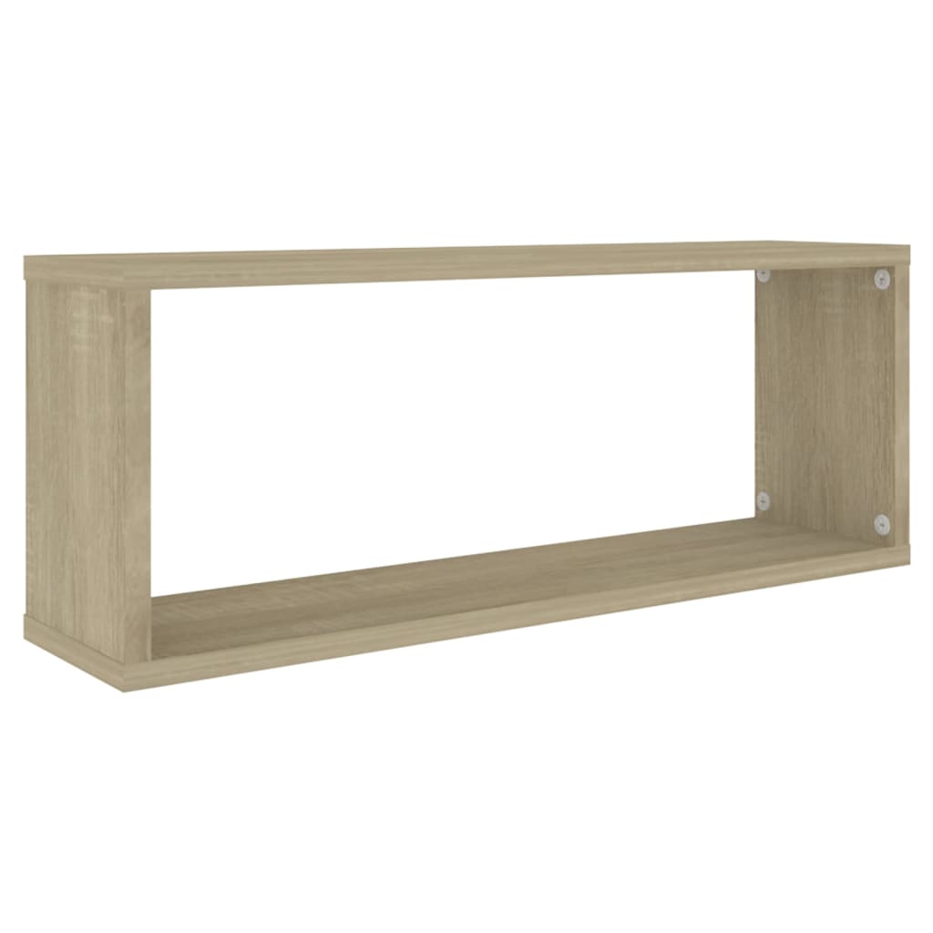 Ράφια Κύβοι Τοίχου 2 τεμ. Sonoma Δρυς 60x15x23 εκ. Επεξ. Ξύλο