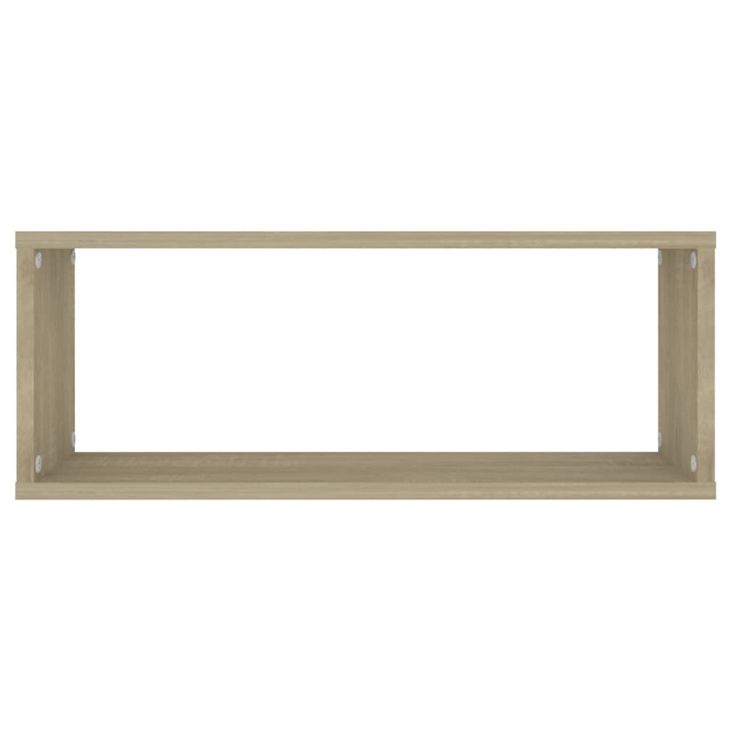 Ράφια Κύβοι Τοίχου 2 τεμ. Sonoma Δρυς 60x15x23 εκ. Επεξ. Ξύλο