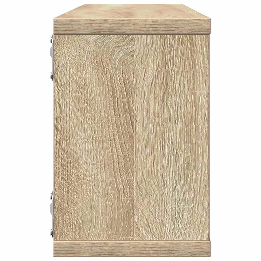Ράφια Κύβοι Τοίχου 4 τεμ. Sonoma Δρυς 60x15x23 εκ. Επεξ. Ξύλο