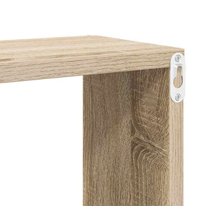 Ράφια Κύβοι Τοίχου 4 τεμ. Sonoma Δρυς 60x15x23 εκ. Επεξ. Ξύλο