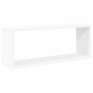 Ράφια Κύβοι Τοίχου 2 τεμ. Λευκά/Δρυς 60x15x23 εκ. Επεξ. Ξύλο