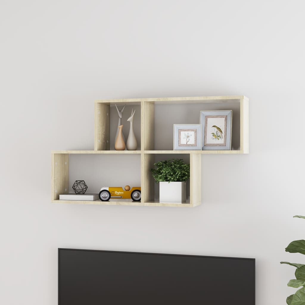 Ράφι Τοίχου Sonoma Δρυς 100x18x53 εκ. από Επεξεργασμένο Ξύλο