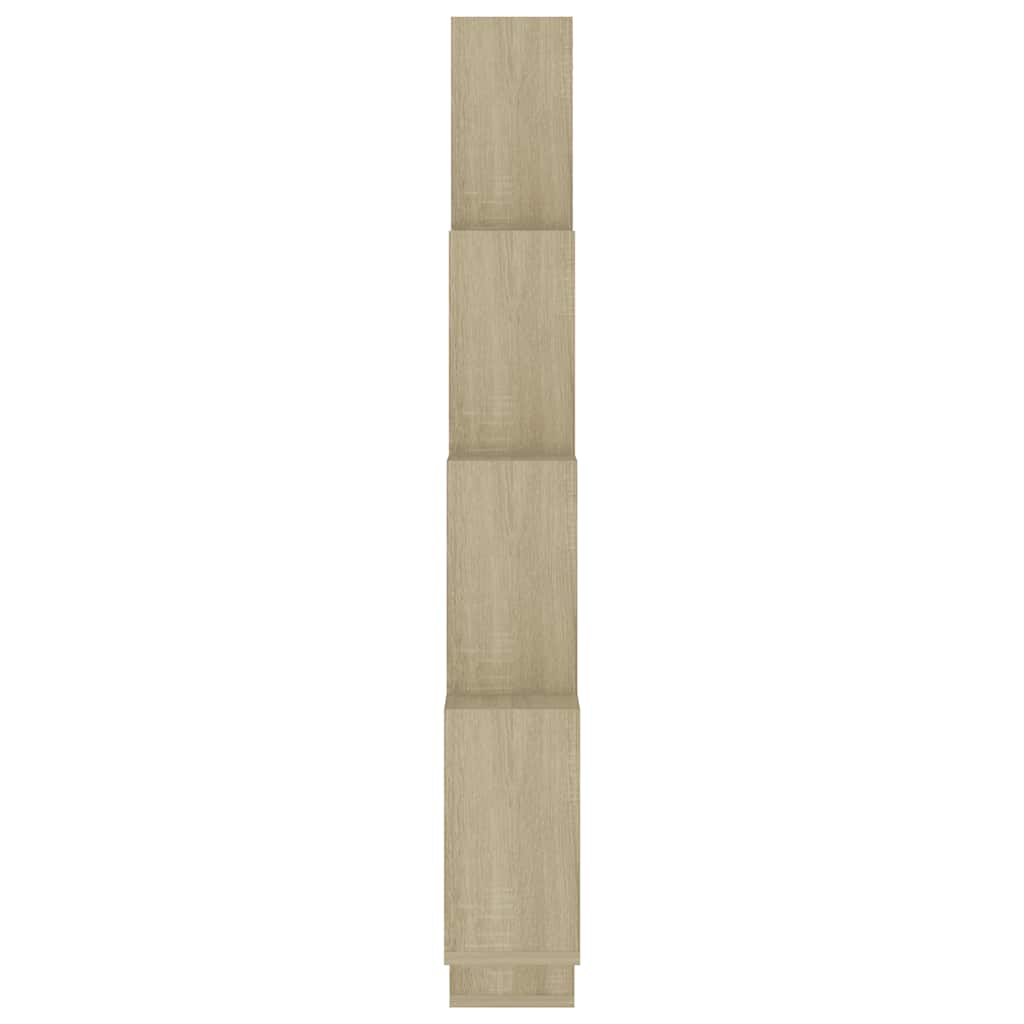 Ράφι Κύβος Τοίχου Sonoma Δρυς 90 x 15 x 119 εκ. από Επεξ. Ξύλο