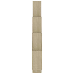 Ράφι Κύβος Τοίχου Sonoma Δρυς 90 x 15 x 119 εκ. από Επεξ. Ξύλο