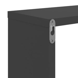 Ραφιέρες Τοίχου 2 τεμ. Γκρι 50 x 15 x 50 εκ. από Επεξ. Ξύλο