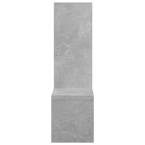 Ραφιέρες Τοίχου 2 τεμ. Γκρι Σκυροδ. 50x15x50εκ. από Επεξ. Ξύλο