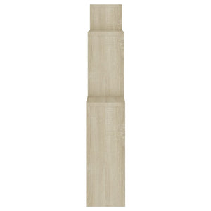 Ράφι Κύβος Τοίχου Sonoma Δρυς 80 x 15 x 78,5 εκ. από Επεξ. Ξύλο