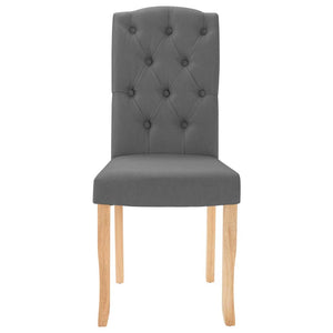Καρέκλες Τραπεζαρίας 4 τεμ Σκούρο Γκρι Υφασμάτινες
