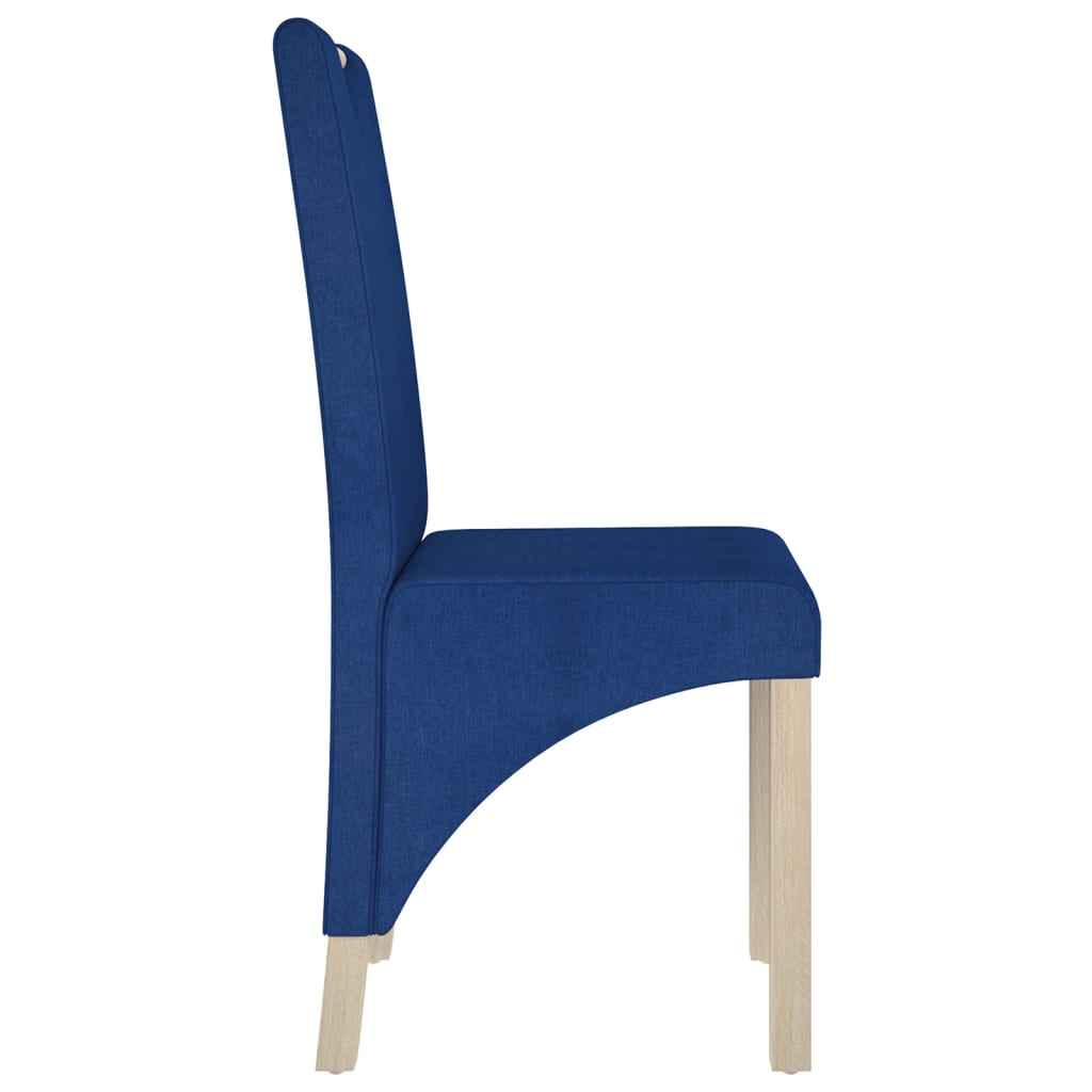 Καρέκλες Τραπεζαρίας 2 τεμ. Μπλε Υφασμάτινες