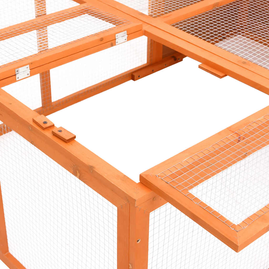 Κλουβί Ζώου Κήπου 150 x 100 x 50 εκ. από Μασίφ Ξύλο Ελάτης - PAKOBAZAAR