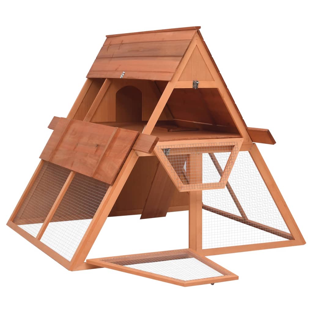 Κλουβί Κουνελιών 152 x 127 x 109,5 εκ. από Μασίφ Ξύλο Ελάτης - PAKOBAZAAR