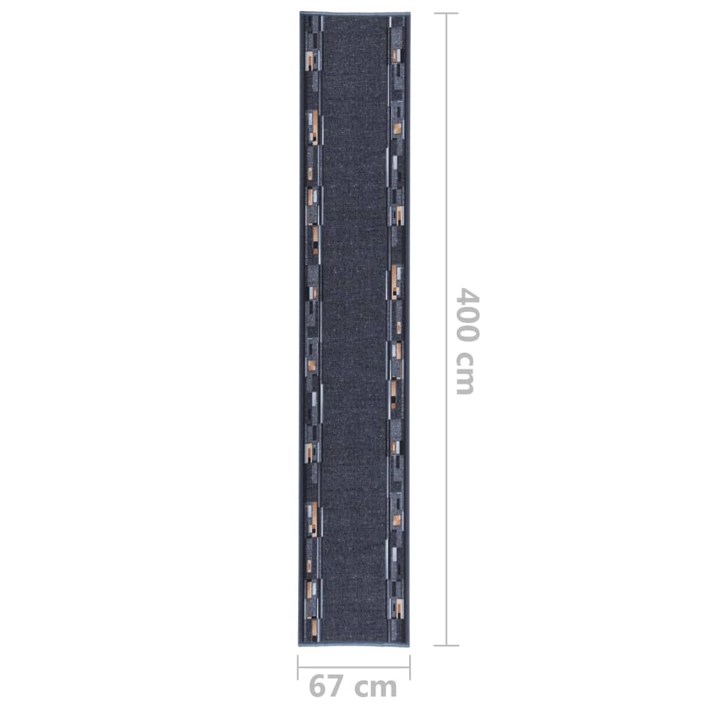 Χαλί Διάδρομος Αντιολισθητικό Ανθρακί 67 x 400 εκ.