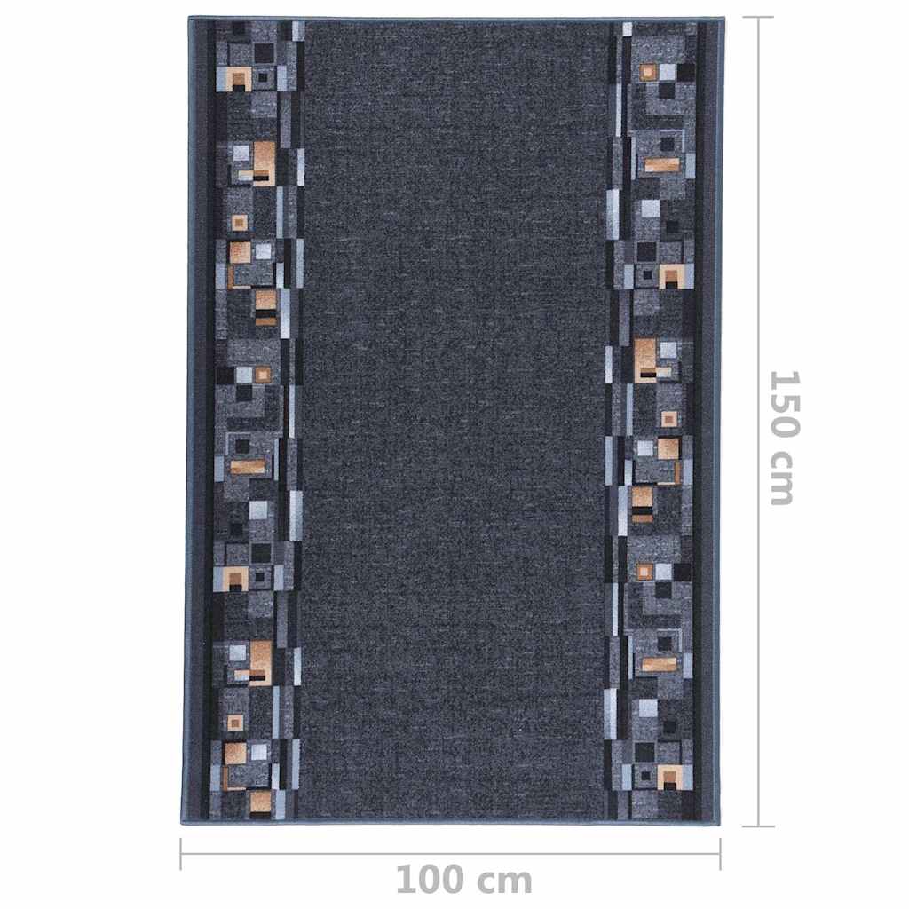 Χαλί Διάδρομος Αντιολισθητικό Ανθρακί 100 x 150 εκ. - Pakobazaar