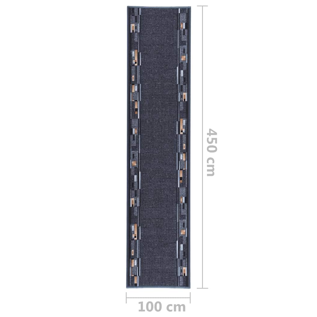 Χαλί Διάδρομος Αντιολισθητικό Ανθρακί 100 x 450 εκ.