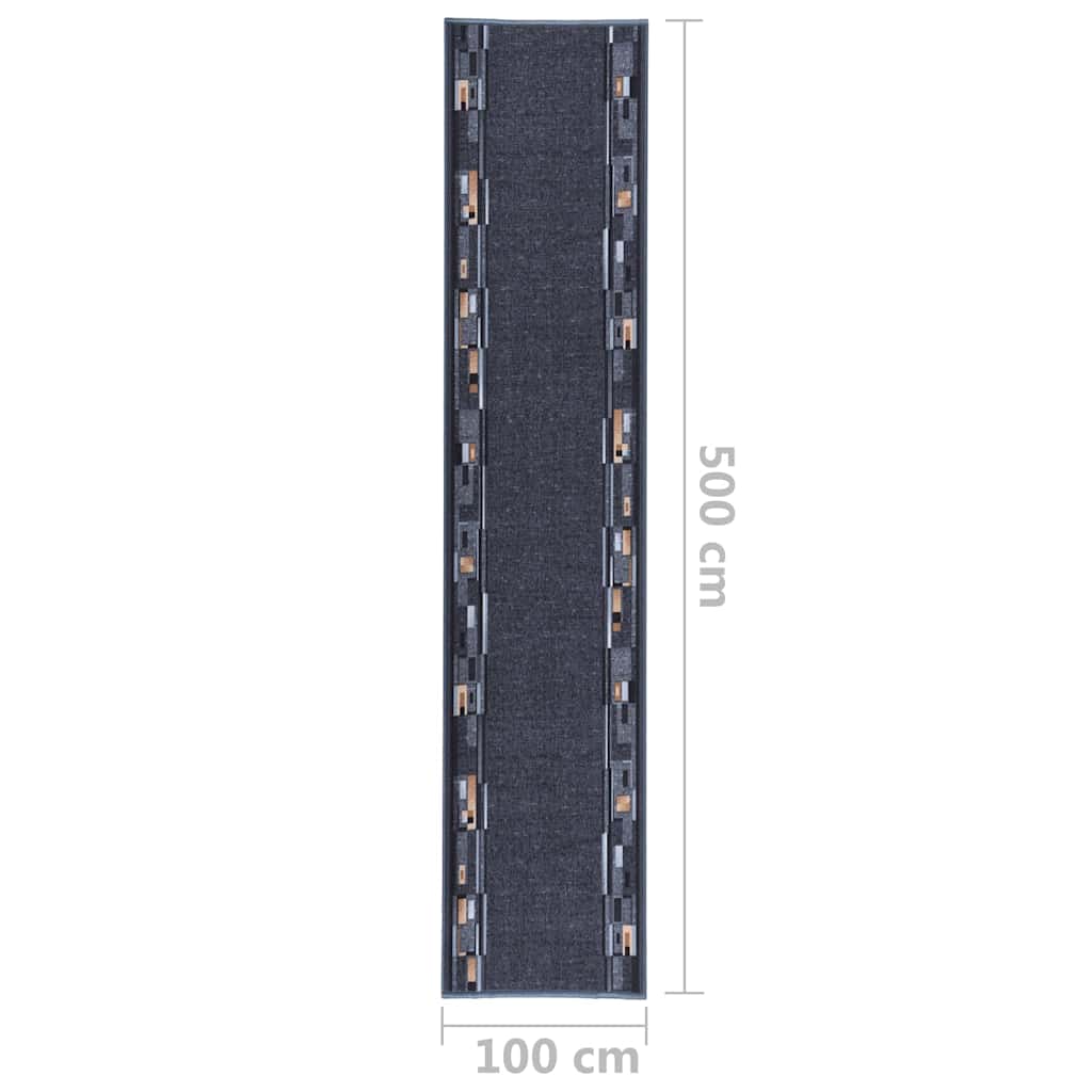 Χαλί Διάδρομος Αντιολισθητικό Ανθρακί 100 x 500 εκ.