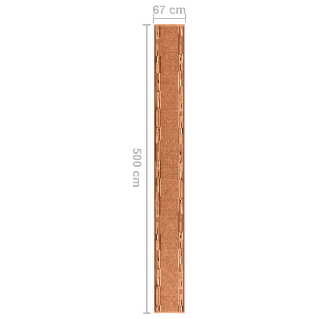 Χαλί Διάδρομος Αντιολισθητικό Καφέ 67 x 500 εκ.