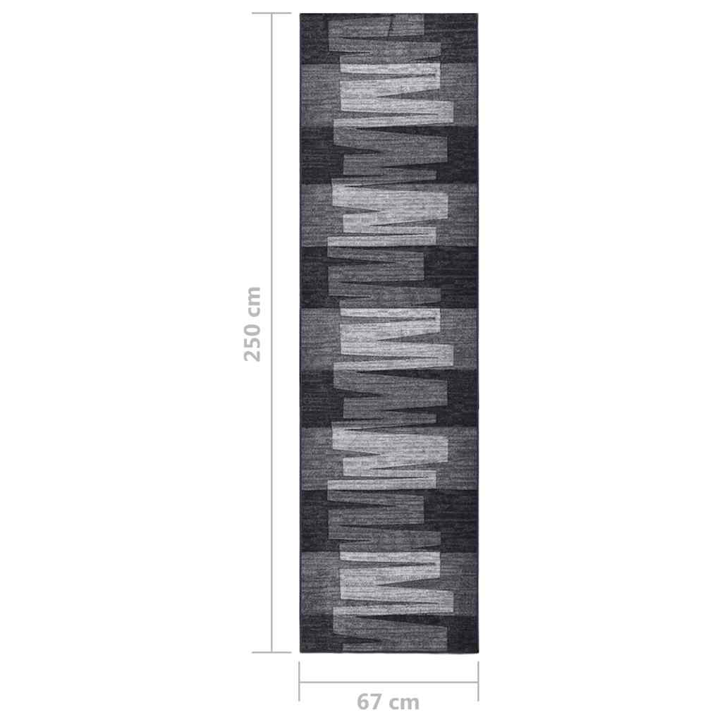 Χαλί Διάδρομος Αντιολισθητικό Ανθρακί 67 x 250 εκ.