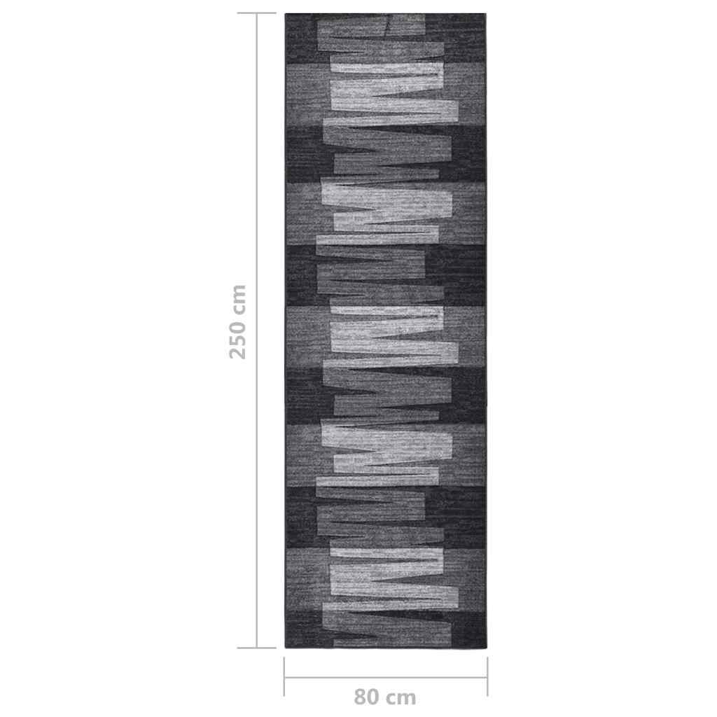 Χαλί Διάδρομος Αντιολισθητικό Ανθρακί 80 x 250 εκ.