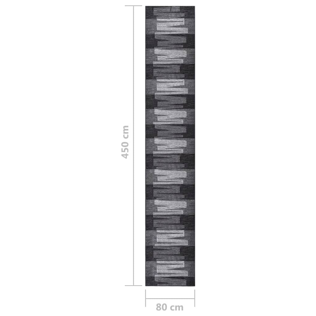 Χαλί Διάδρομος Αντιολισθητικό Ανθρακί 80 x 450 εκ.