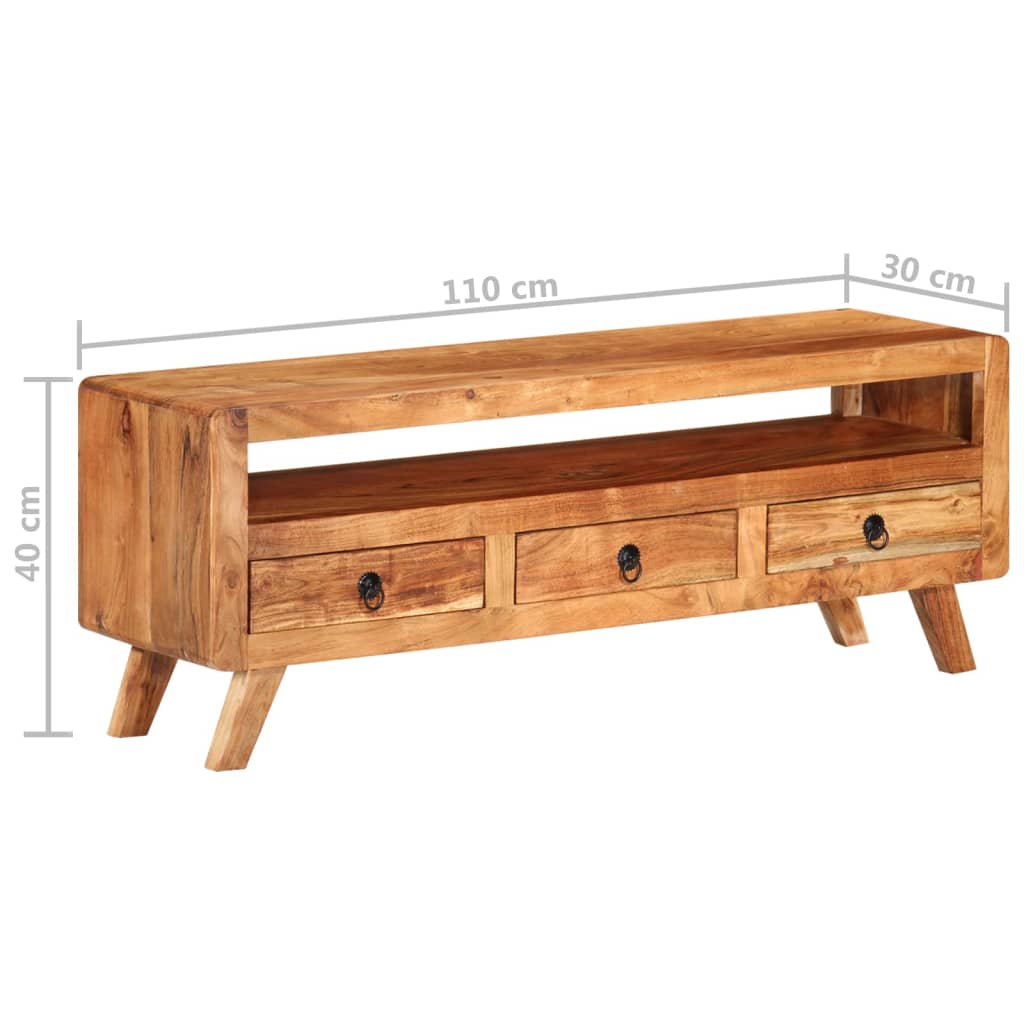 Έπιπλο Τηλεόρασης 110 x 30 x 40 εκ. από Μασίφ Ξύλο Ακακίας