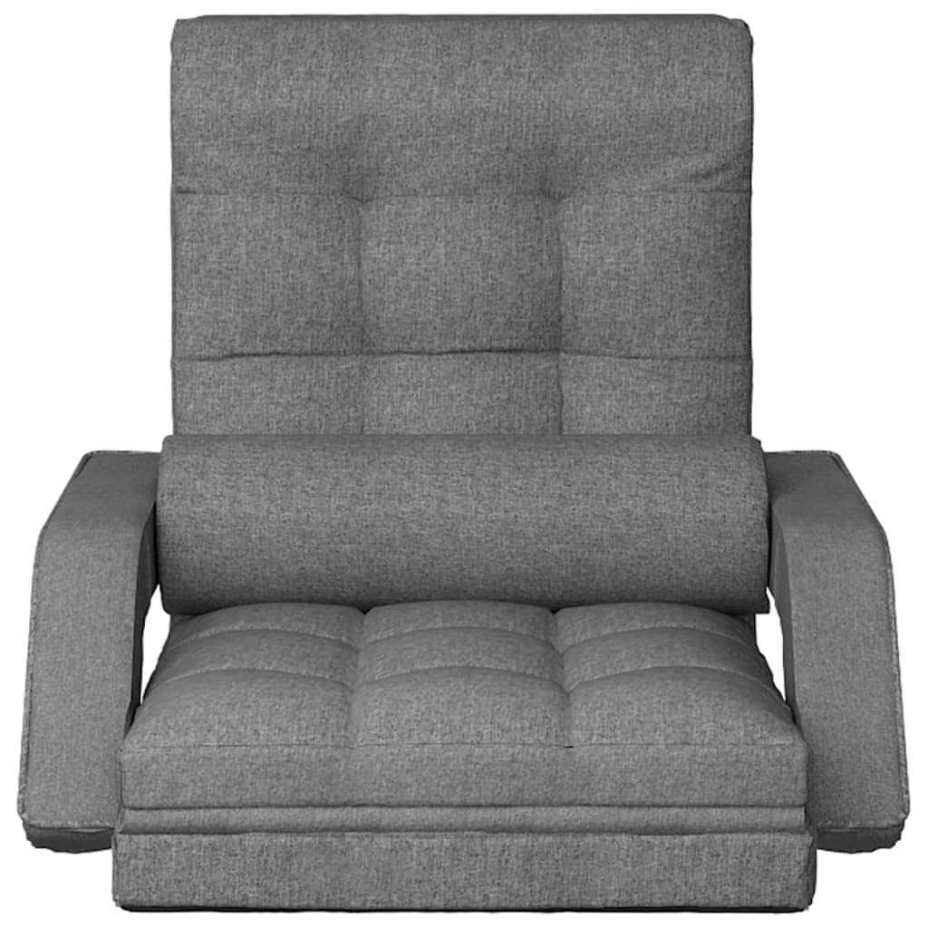 Πολυθρόνα - Κρεβάτι Δαπέδου Πτυσσόμενη Ανοιχτό Γκρι Υφασμάτινη